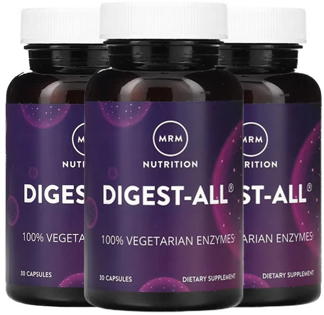 MRM 엠알엠 뉴트리션 다이제스트 올 Digest-ALL 30캡슐 x3통 아밀라아제, 성인남녀공용, 알약/캡슐, 3팩, 30정 - 쿠팡