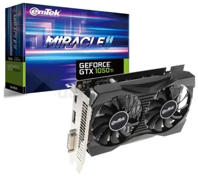 이엠텍 이엠텍 지포스 GTX 1050 Ti MIRACLE II D5 4GB