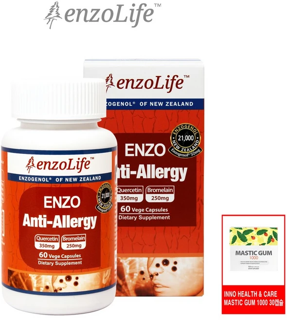 엔조라이프 안티 알 러지 60캡슐 엔조제놀함유, 60정, 1개 - 쿠팡