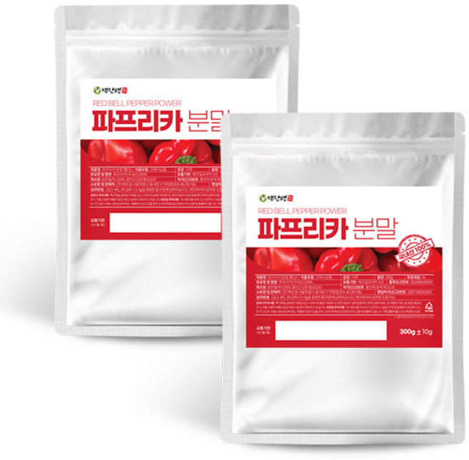 백장생 국산 빨강 파프리카 100% 가루 분말, 300g, 2개