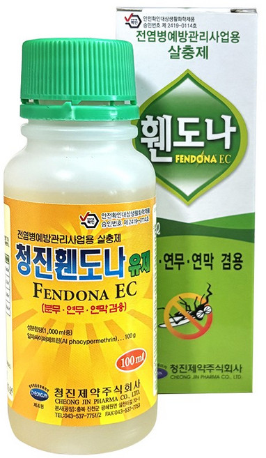 휀도나 100ml 분무 연막 겸용 파리모기 해충약, 5개