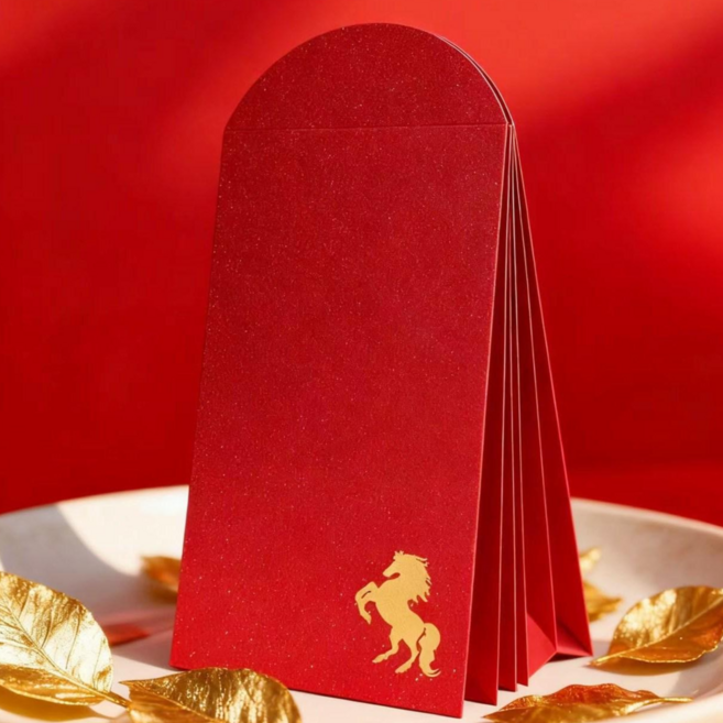 행운 레드 복 들어오는 고급 답례 용돈봉투 6개 세트