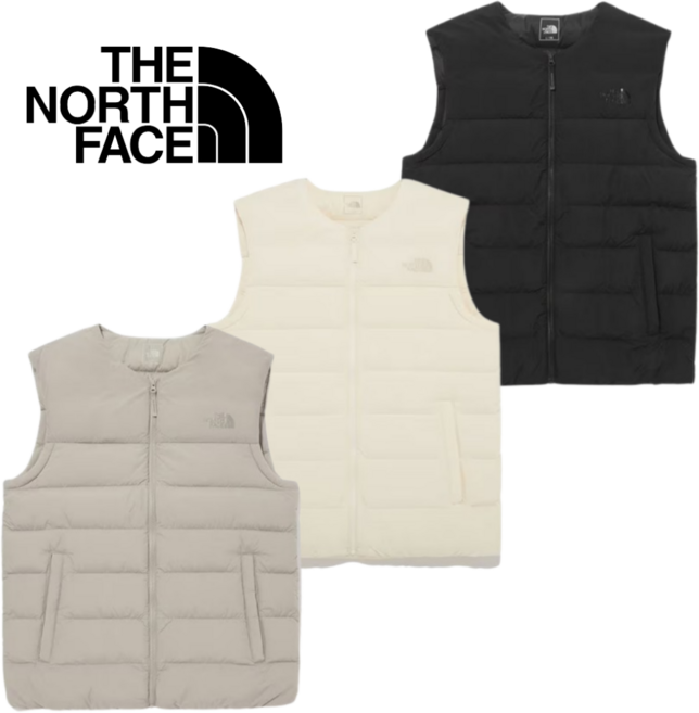 [국내매장판 100%정품] 노스페이스 패딩조끼 남녀공용 데일리 간절기 레이어드 나일론소재 패딩 조끼