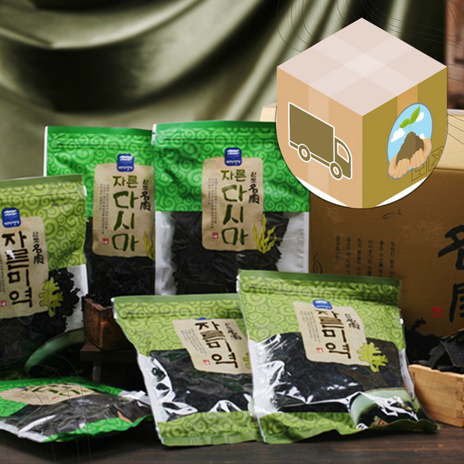 국내산 완도 자른 미역 다시마 2종세트 (총 10봉 1000g), 1세트