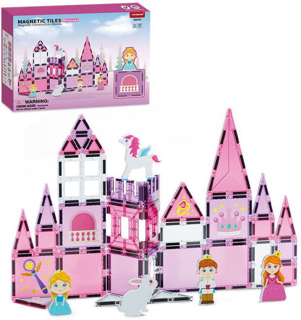 토이머스 피플 자석 타일 블럭 프린세스 37p 교구놀이 블록, 상세페이지 참조, 1개