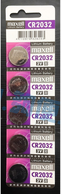 maxell CR2032 鈕扣型電池, 1個, 1個裝