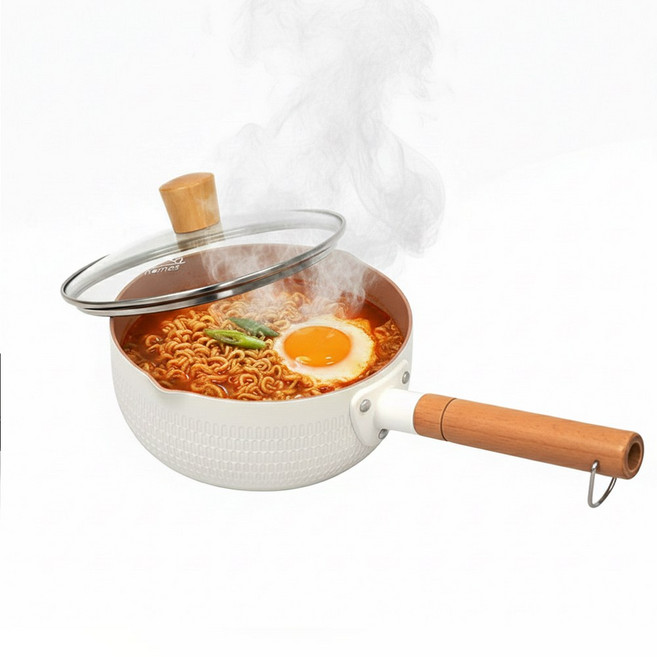 홈즈 인덕션 알루미늄 해머톤 편수냄비 세라믹코팅 라면냄비