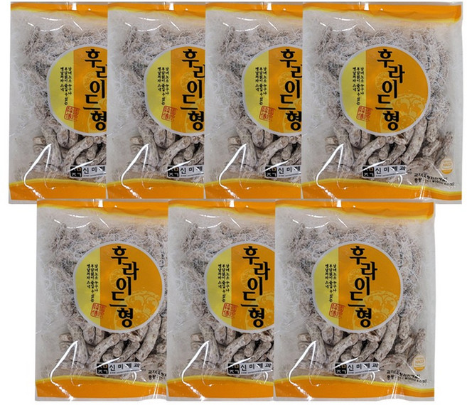 추억의 옛날과자 신미제과 후라이드형 주전부리, 120g, 7개