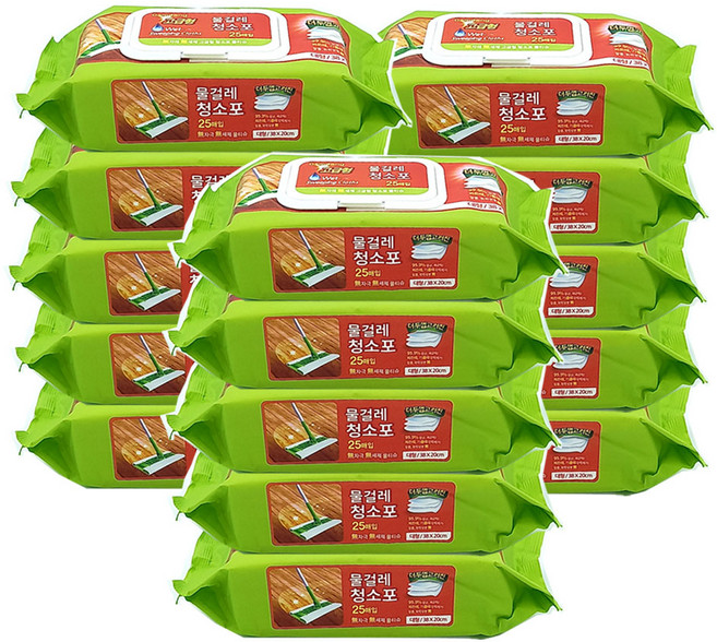 물걸레청소포 고급형 대형 25매, 15개