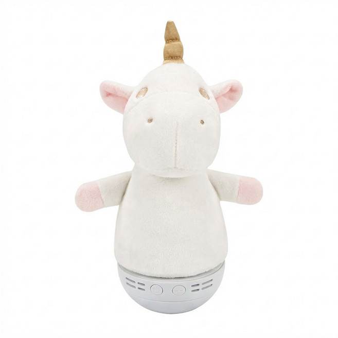 비비노리 오뚝이 수면등 아기 신생아 자장가 백색소음 인형 수면램프 출산선물 수유등 [토끼/유니콘/곰돌이/강아지], 1개, 유니콘(화이트)