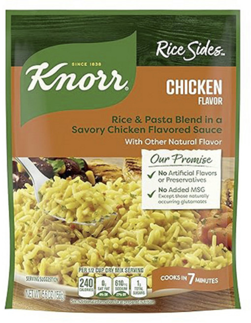 크노르 치킨 맛 라이스 & 파스타 블렌드, 1개, 158g