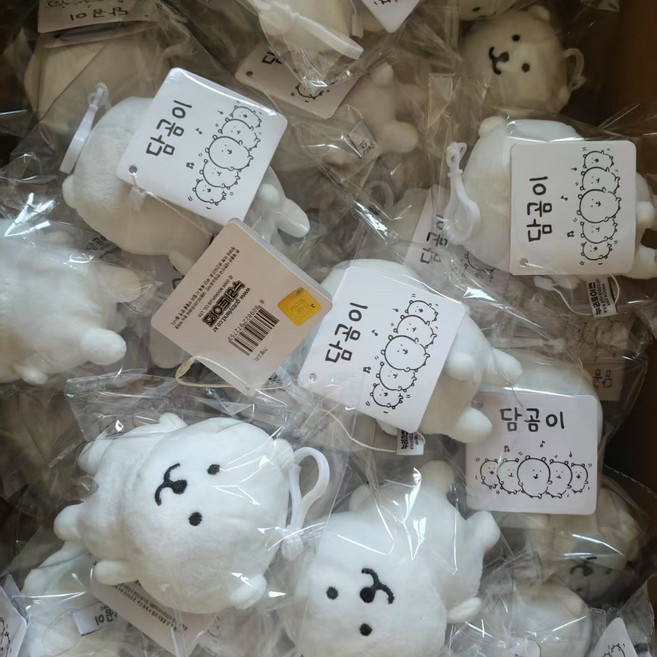 브로콜리 농담곰 코튼 인형 귀여운 봉제 인형 생일 선물 장난감 1개, 농담곰 함께 1개