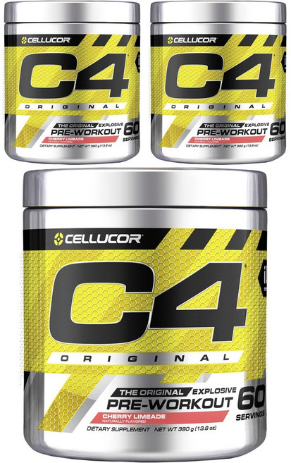 CELLUCOR C4運前肌酸粉末 櫻桃萊姆汁風味, 384g, 3罐