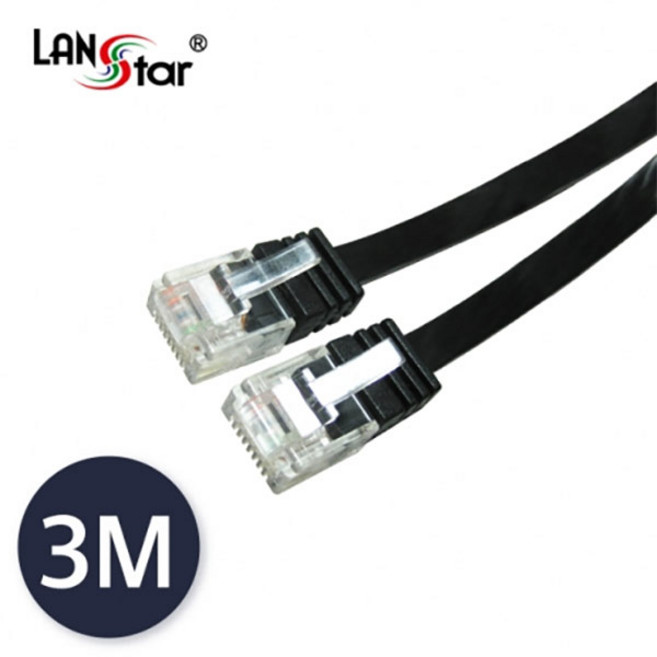 랜스타 CAT.6 UTP 기가 평면 랜 케이블 3M LS-F6-UTPD, 1개