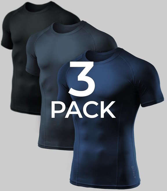 애슬리오 언더레이어 라운드 반팔 골프이너웨어 3팩 AO-BTS02