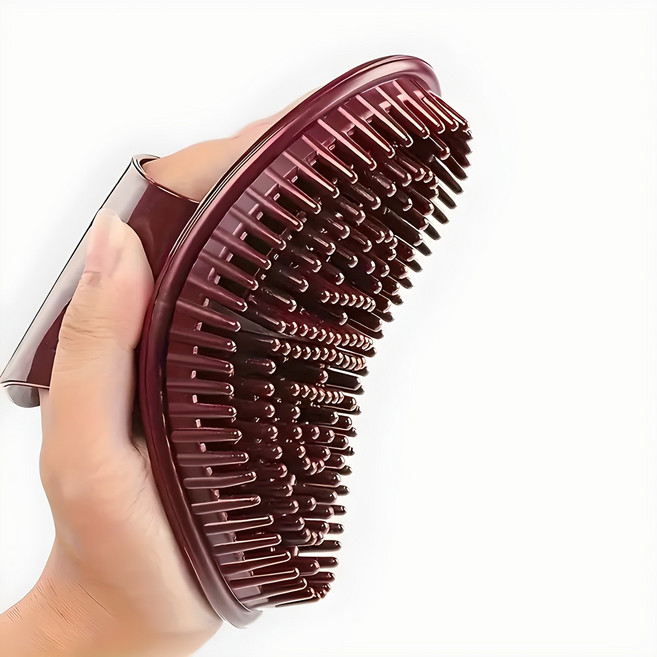 커버원 더 시원하게 두피 마사지 및 샴푸 브러시, 1개, 버건디