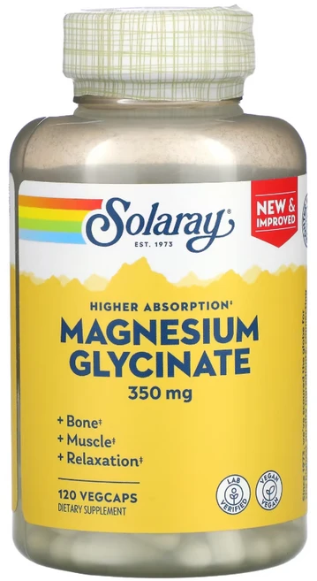 솔라레이 고흡수 마그네슘 글라시네이트 350mg 120 베지 캡슐, SOR54901, 1개, 120정 - 쿠팡