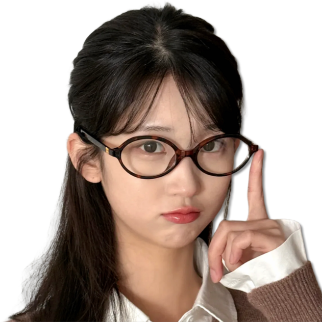 단비상자 여성용 안경테 긱시크 독서 오벌 휴대용 블루라이트차단 뿔테 안경