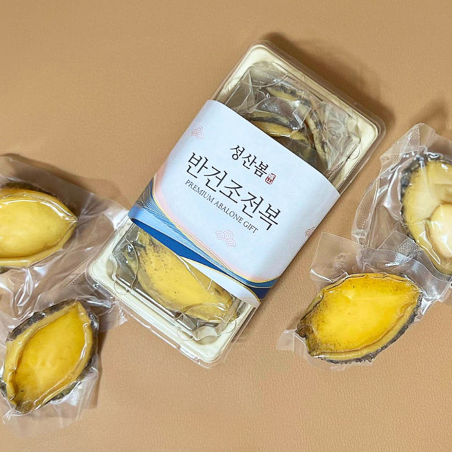 바로먹는 자숙 전복 바다의 영양 간식 반건조전복(대) 5마리, 1세트, 150g