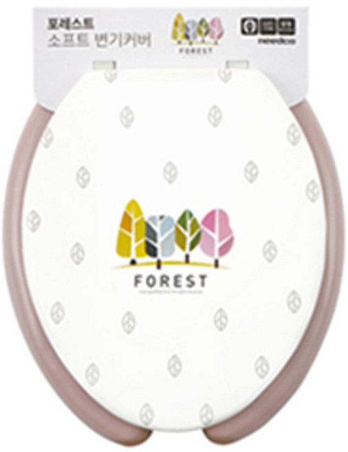 포레스트 소프트 변기커버 중U형 중O형 특대O형, 핑크, 1개