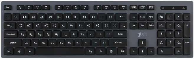 지클릭커 오피스프로 저소음 슬림 무선 키보드 + 키스킨, 블랙, WK10, 제조사축