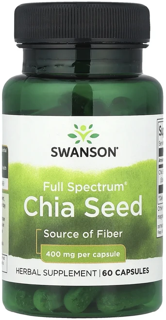 새해 첫좋은선물 Swanson Full Spectrum® 치아씨 400mg 캡슐 60정 제대로 할인합니다, SwansonFullSpectrum치아씨400mg캡슐6 - 쿠팡