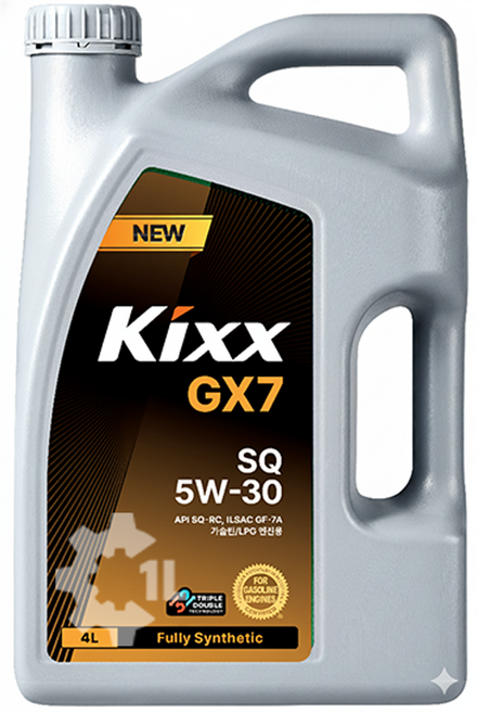 킥스 Kixx GX7 SQ 5W-30 4L 가솔린 LPG 엔진오일, 1개