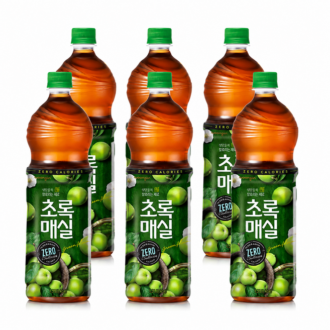 초록매실 제로 1.5L 6개