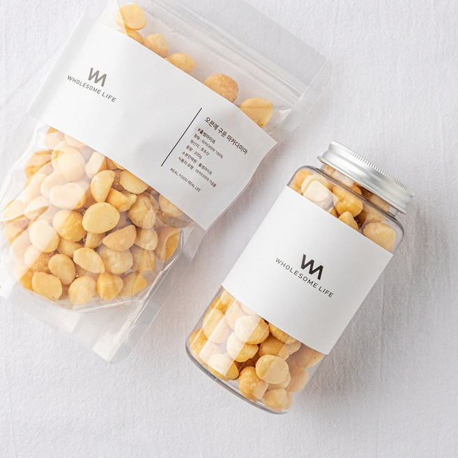 세척후 매일아침 구운 마카다미아 볶은 볶음, 실속형(지퍼팩), 1개