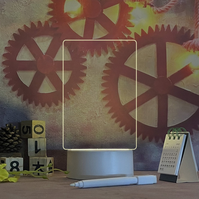 아크릴 무드등 만들기 제작 수면등 취침등 교구, 기본구성, 플라스틱 사각화이트마카세트