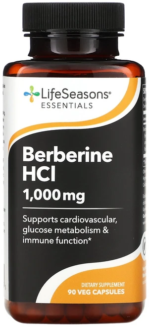 LifeSeasons Berberine HCl 90 Veg Capsules 333 mg per Capsule, 1개 - 쿠팡