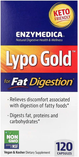 엔자이메디카 Enzymedica 리포 골드 지방 소화 최적화 120 캡슐124771원산지:기타, 1개 - 쿠팡