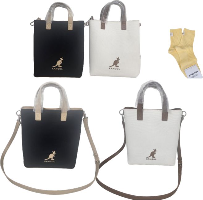 [국내백화점판] 캉골 듀오 캔버스 미니 쇼퍼백 데일리 크로스 버킷백 스트랩백