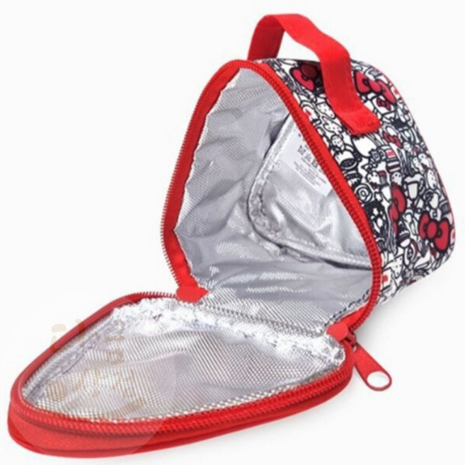 [헬로키티] 삼각형 등산도시락 직장인도시락 이유식보냉백 삼각김밥파우치