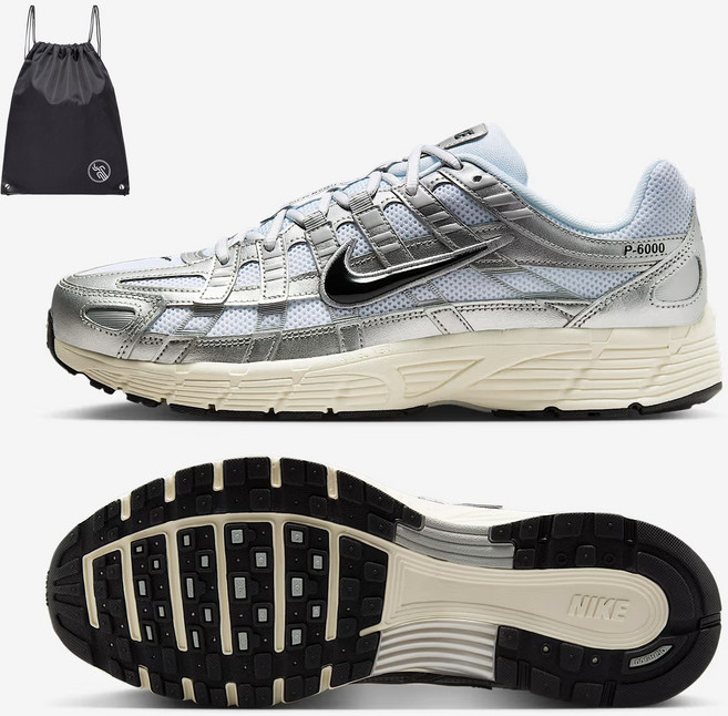 나이키 P-6000 남성 플랫실버 라이트닝 쿠셔닝 운동화 (PGN짐쌕가방 지급)