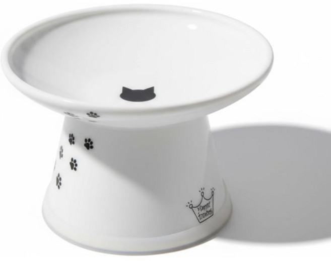 네코이치 엑스트라 와이드 레이즈 고양이 사료 그릇 고가 목 및 수염 피로 예방 식기세척기 전자레인지 안전 일본 내 판매 1위! (고양이 와이드), Cat, Large