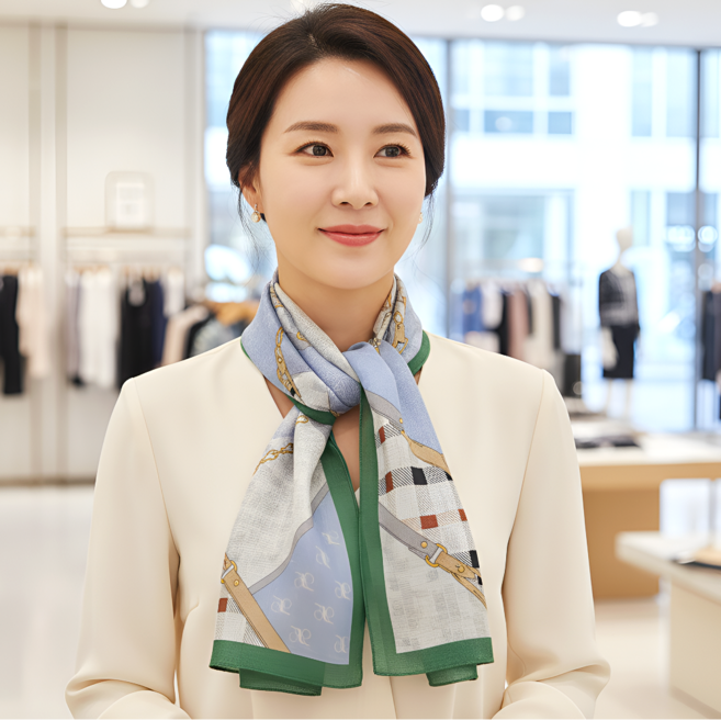 닥스 실크 롱 스카프