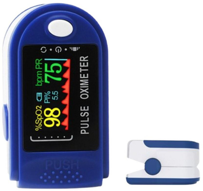 산소포화도 측정기 맥박 산소농도 고급형 파우치 배터리포함, 1개, 1개입