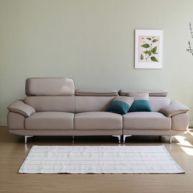 베스트리빙 칸트 레옹 토프 무빙헤드 3인용 4인용 소파 모음/가죽소파/아쿠아텍스/생활방수소파 2color, 04.토프 4인 가죽 소파