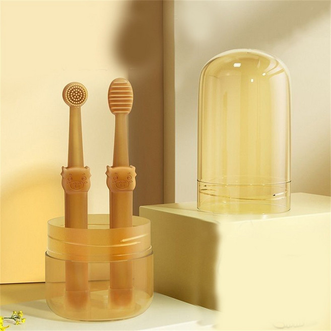 반려동물 실리콘 강아지칫솔초소형 3세트 고양이 구강 관리 애견칫솔 윔지스, 칫솔+설태스크래핑+수납함