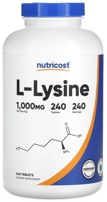 뉴트리코스트 Nutricost L-Lysine 1 000 mg 240 Tablets, 1개, 240정 - 쿠팡