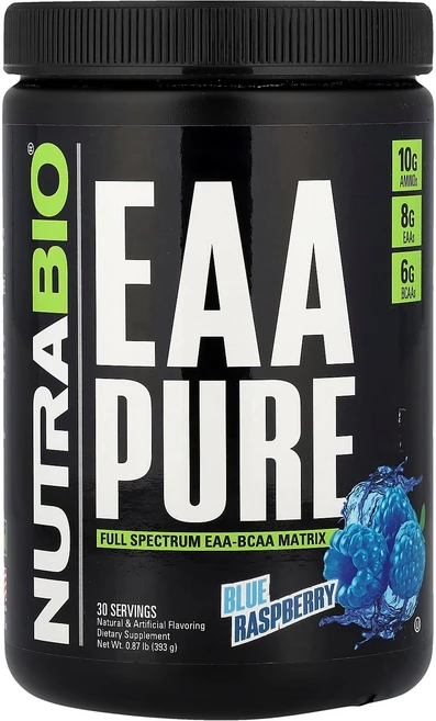 뉴트라바이오 EAA 퓨어 블루 라즈베리 393g (0.87lb) NRB-26820, 1개 - 쿠팡