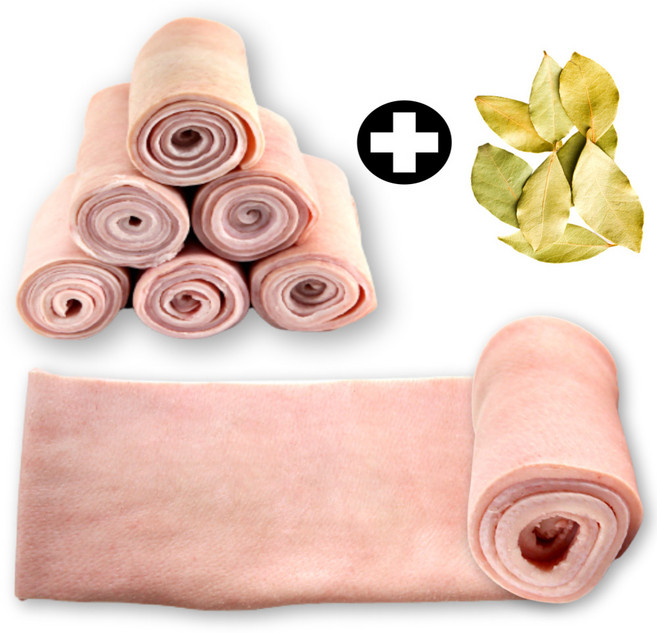 국내산 한돈 A급 수작업 손질 돼지껍데기 2kg 돈피 볶음 구이, 1개