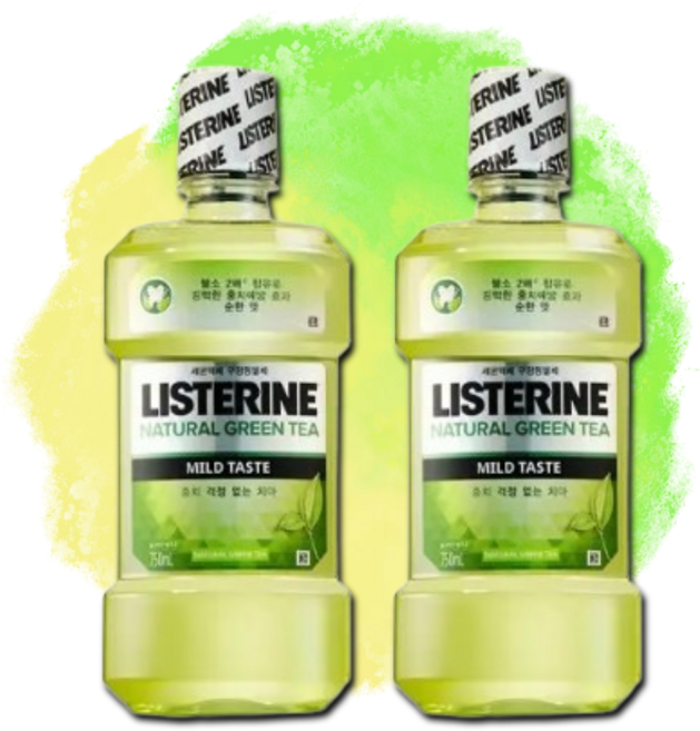 리스테린 내추럴 그린티 마일드 750ml, 2개