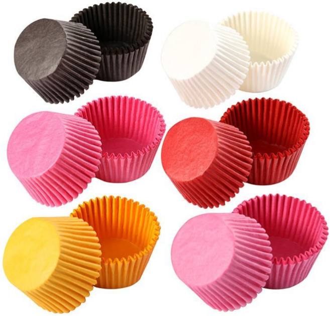 LEXIN LEXIN 컵케이크 종이컵 라지 사이즈 케이크 티토 머핀 컵 쉐미랑 티토 쿠키 베이킹 종이컵 1000개 5CM*3.5CM, 핑크, 1세트