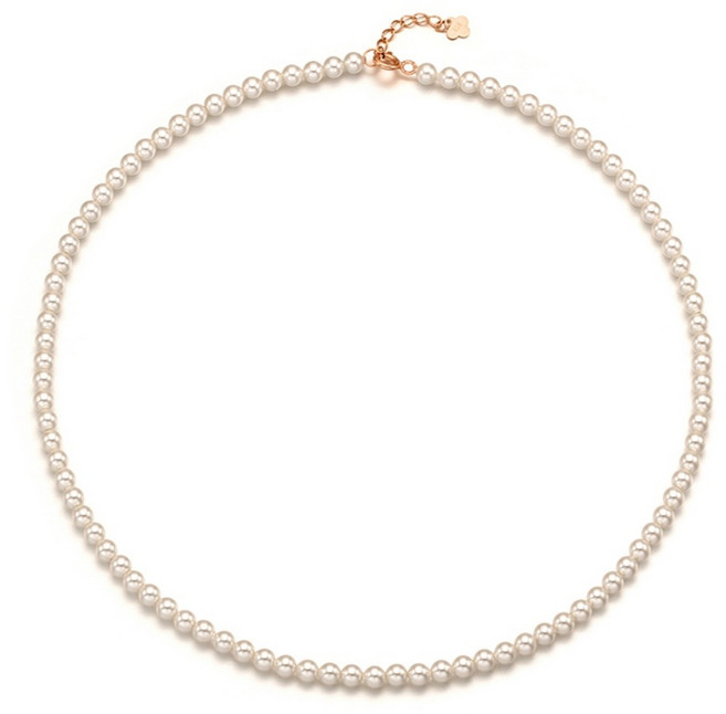 미스폴리 14K 스와로브스키 진주 목걸이