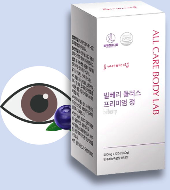 올케어바디랩 빌베리 눈영양제 안토시아닌 눈건강, 1개, 120정