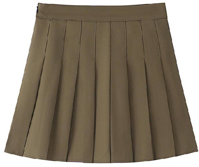 【Helena】高腰百褶裙 鬆緊腰A字短裙 韓版制服裙 - 女裝【C1197】