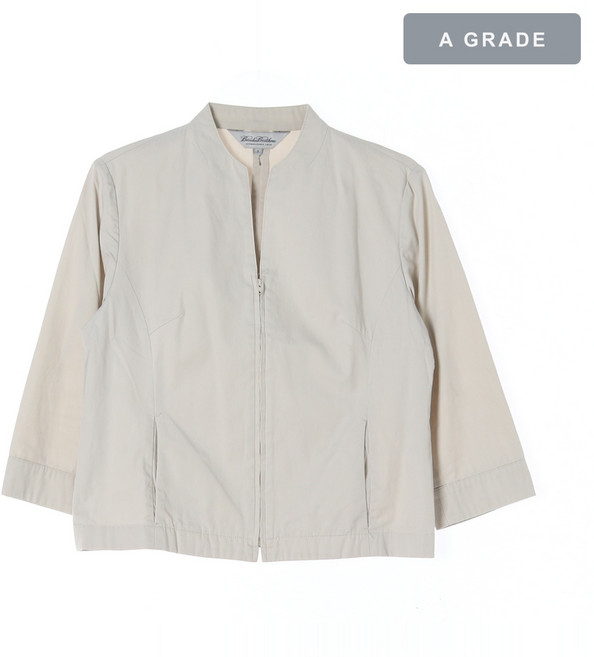 BROOKS BROTHERS 브룩스브라더스 베이지 집업 7부 재킷 WOMAN-M