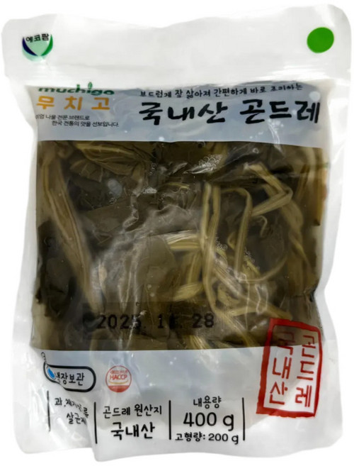 무치고 국산 삶은 곤드레 400g 국내산 데친 자숙 곤드레 나물, 1개